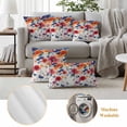 thumbnail image 6 of Retro Flowers Outdoor Waterproof Pillow Covers, Boho Modern Watercolor Floral Botanical Decorative Rectangle Throw Pillowcase Sofa Cushion Sham for Patio/Couch/Chair, 20"x12" 2 Pack, 6 of 8