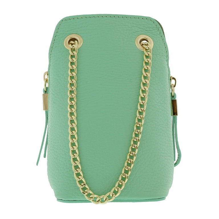 Pierre Cardin Tiffany Leather Curved Structured Chain Crossbody Bag for womens Walmart
