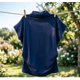 thumbnail image 5 of BRGZLK Women's Mock Neck Ruffle Short Sleeve Tops Solid Color Round Neck Cozy Breathable T Shirt Summer Casual Fashion Clothing Navy XXXXL, 5 of 5