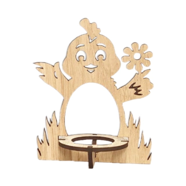 Estante para guardar huevos, adorno pintado de dibujos animados para hacer tú mismo, regalo de Pascua con temática de Pascua pollo