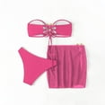 thumbnail image 7 of Generic Women Sexy 2 Piece Swimsuit Strapless Bathing Suits Micro U Wired Cinched Bikini Sets with Mesh Swim Short Dress, 7 of 7