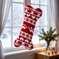 thumbnail image 6 of Pet Christmas Stocking Knitted Cat Dog Paw Print Heart for Family Holiday Christmas Tree Front Door Stair Railing Windowsill Christmas Party Decorations by MPOISVA, 6 of 6