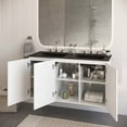 thumbnail image 2 of Modway Bryn 48" Wall-Mount Double Sink Bathroom Vanity in White/Black, 2 of 9