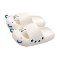 thumbnail image 3 of Zapatillas planas de verano para mujer Ticfox sandalias con apariencia de oso encantador anticolisión blanco azul 38-39, 3 of 11