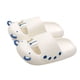 thumbnail image 4 of Zapatillas planas de verano para mujer, sandalias con apariencia de oso encantador de dibujos animados anticolisión con cabeza redonda para el hogar, blanco, azul, 36-37, 4 of 8