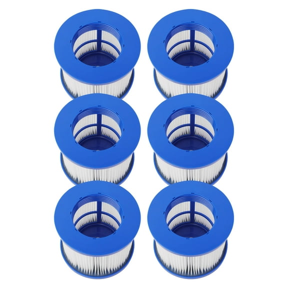 ALEKO Water Filter Cartridge for Inflatable Hot Tub Spa - Blue - Lot of 6