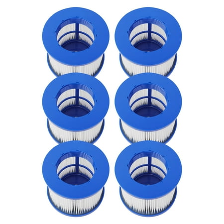 ALEKO Water Filter Cartridge for Inflatable Hot Tub Spa - Blue - Lot of 6