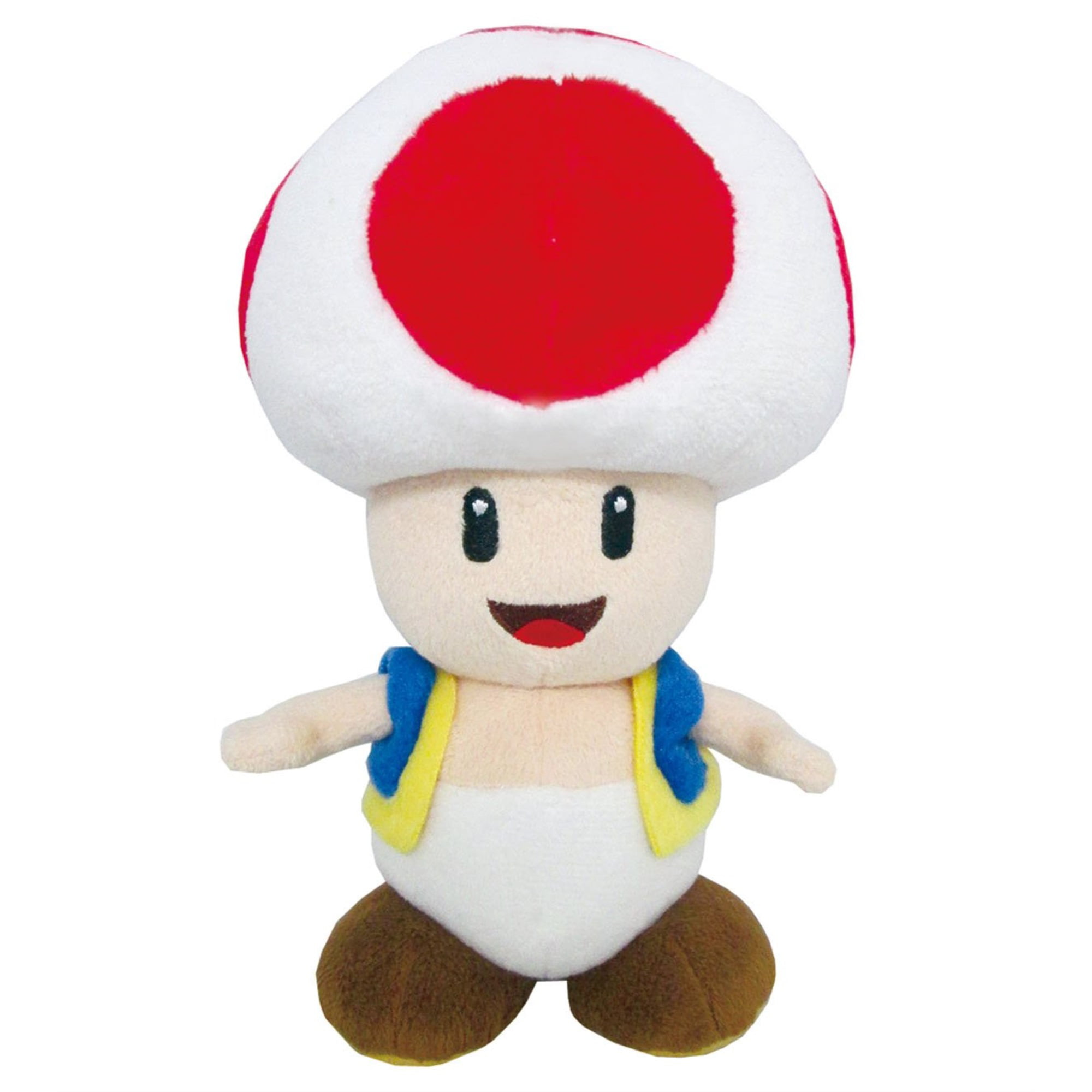 Blue Plush Toy Doll Gift Stuffed Animal 7" Details about   Super Mario Bros Mushroom Toad Red 