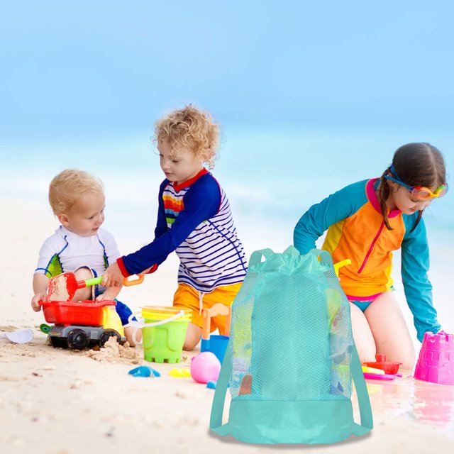 Fridja Liquidation à Moins de 5 $ Sac de Plage Extérieur pour Jouets de Plage pour Enfants Sac de Rangement pour Jouer Outils de Sable Sac de Plage Sac Grande Capacité pour le Sport