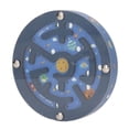 thumbnail image 4 of Juego de laberinto de equilibrio de doble cara, educativo, redondo, portátil, bola de madera, rompecabezas, juego de mesa para niños, cielo azul, 4 of 12