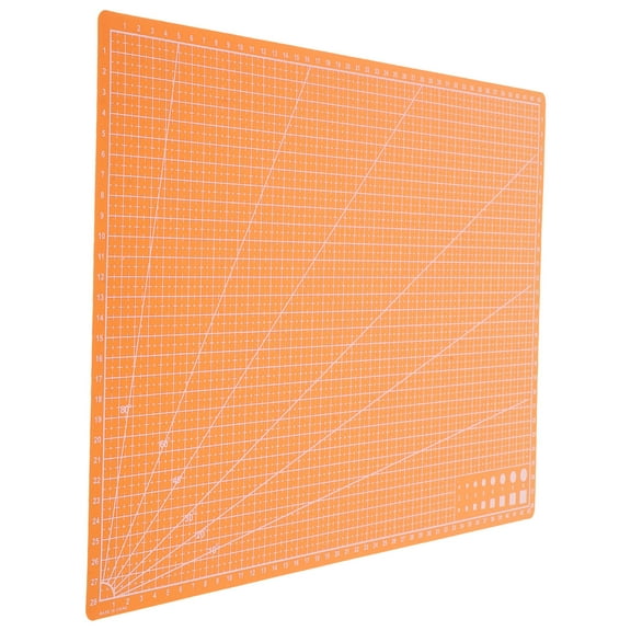 BESTOYARD Double Sided Orange Quilting Cutting Mat with Grid for Sewing Fabric and Craft Projects