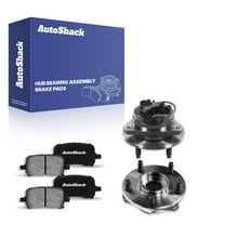 AutoShack Front Ceramic Brake Pads Wheel Hub Bearing Assemblies with ABS | Replacement for 2004-2012 Chevrolet Malibu 2006-2010 Pontiac G6 2007-2009 Saturn Aura | 6-PC