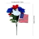 thumbnail image 2 of Flores artificiales rojas, blancas y azules del Día de la Independencia - Rosa, flores de simulación, flores de seda, flores falsas, accesorios para decoración de fiestas, 2 of 6