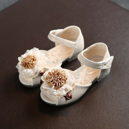 

ATOGUTA Mary Jane Shoes for Girls Open Toe Flower Girl Wedding Party for Toddler Kid