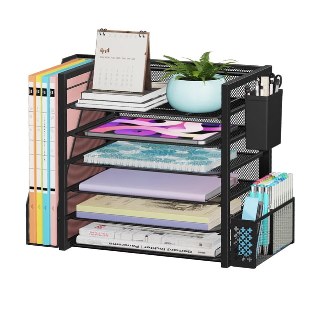 Organizador de archivos de escritorio Simple Trending de 6 niveles con soporte para archivos