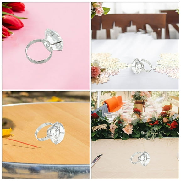 WHAMVOX Wedding Anniversary Simulated Ring Wedding Decoration Faux Wedding Ring Anniversary Simulated Ring Prop Large Ring Wedding Anniversary Fake Engagement Ring Prop