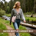 thumbnail image 2 of Unique Bargains Water Bottle Carrier Bag Convenient and Durable Crossbody Water Bottle Holder for Hiking Cycling  Pink, 2 of 7