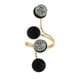 thumbnail image 1 of Anillos de aleación simples Temperamento Anillo de dedo Resina Diseño de guisantes Anillo de dedo común Moda Chica Joyería conjunta (dorado), 1 of 5