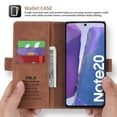 thumbnail image 3 of Samsung Galaxy Note 20 Case, Dteck Leather Flip Folio Wallet Card Holder Case Cover For Samsung Galaxy Note20 6.7 inch, Brown, 3 of 11