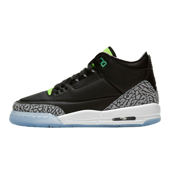Big Kid's Jordan 3 Retro SE Black/White-Electric Green (DA2304 003) - 4