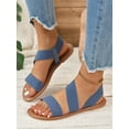 thumbnail image 5 of Women Minimalist Elastic Band Flat Sandals  Fashion Sandals, 5 of 7