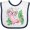 White and Navy, variant on Inktastic Axolotl Unicorn with Rainbow Tail, Bubbles and Seaweed. Boys or Girls Baby Bib