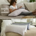 thumbnail image 2 of PharMeDoc Bear Hug Shredded Memory Foam Maternity Pillow for Side Sleeper, Cooling Cover, 2 of 7