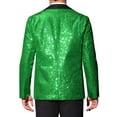 thumbnail image 3 of INSPIRE CHIC Men's Peak Lapel Disco Party Tuxedo Sequin Suit Jacket Metallic Sports Coat Blazer, 3 of 4