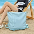 thumbnail image 6 of Hiroekza Backpack for Women Waterproof Lightweight Beach Bag with Wet Dry Compartments for Swimsuit and Shoe, 13.38x7.08x17.71 inches, Ideal for Swimming Fitness Outdoor Activities Blue, 6 of 6