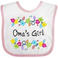 thumbnail image 3 of Inktastic Omas Girl- bright flowers Girls Baby Bib, 3 of 4