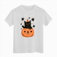 thumbnail image 4 of Futezty Toddler Boy Girl Pumpkin Face Spooky Halloween T-Shirt Short Sleeve Kids Fun Tops 12M-14T, 4 of 6