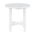 thumbnail image 6 of Garden 18" Inch Round Plastic Outdoor Patio Side Table, White, 6 of 9
