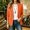 Orange-A, variant on Women's Solid Lapel Blazer, Long Sleeve Open Front Slim Fit Casual Suit Jacket for Fall Winter Hot Pink-A XS