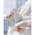 thumbnail image 3 of Vlando Travel Cosmetic Bag Small Make Up Bag Women Portable Cosmetic Bag Organiser Multifunctional Makeup Bag Women Made of Waterproof Leather, lightgrey, Modern, 3 of 16