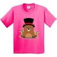 thumbnail image 3 of Inktastic Groundhog Day with Groundhog in Top Hat Youth T-Shirt, 3 of 5