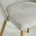 thumbnail image 3 of Set of 2 Mid-Century Velvet & Metal Side Chair in Grey, 3 of 7