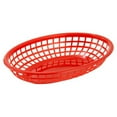 thumbnail image 2 of Winco PFB-10R, 9.5-Inch Red Oval Plastic Fast Food Basket, 1 Dozen, 2 of 2