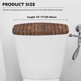 thumbnail image 5 of Renewold Vintage Wooden Floor Print Toilet Lid Cover with Elastic Edge, Universal Protective Toilet Tank Top Cover, Easy to Clean, Stain Resistant, Brown, 5 of 6