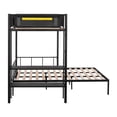 thumbnail image 5 of Harper & Bright Designs Metal Twin over Full Bunk Bed with Shelves & Grid Panel for Bedroom, 5 of 14