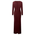 thumbnail image 6 of Prolriy Cocktail Dress Prom Dresses Women's Sequin Long Sleeve V Neck Long Nightclub Slim Sling Dress with Slit Wedding Guest Dresses for Women 2025 Womens Dresses Red S, 6 of 6