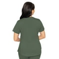 thumbnail image 3 of MED COUTURE Women V-Neck Shirttail Top, Color: Olive, Size: 2XL (7459-OLIV-2XL), 3 of 5