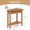 thumbnail image 3 of Gymax 2 Pcs Table d'Extrémité Irrégulière Étroite Table d'Appoint de Canapé Table de Nuit avec Tablette de Rangement Noyer, 3 of 10