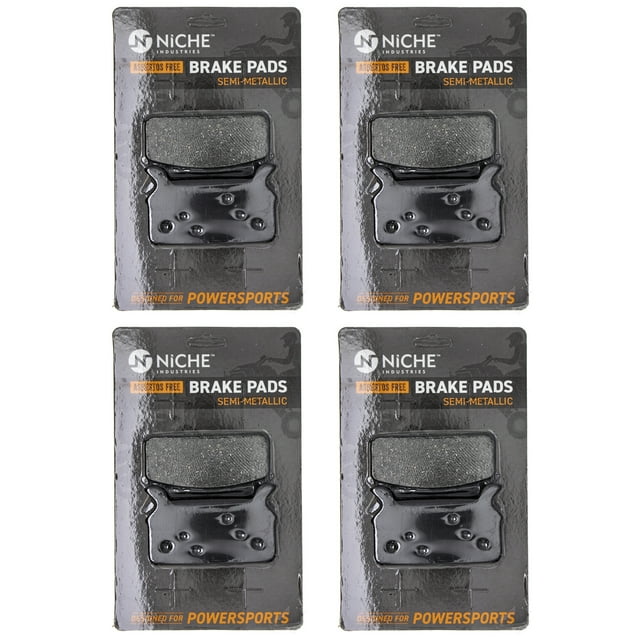 Niche Rear Brake Pad for Semi-Metallic Polaris RMK 800 Snowmobile 4 Pack 519-KPA2428D