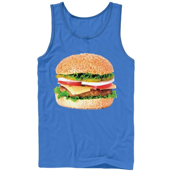 Men's Lost Gods Cheeseburger Love Tank Top Royal X Large