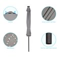 thumbnail image 5 of CHYVARY 9ft LED Patio Umbrella Market Outside Table Umbrella for Deck, Poolside and Patio, Gray, 5 of 8
