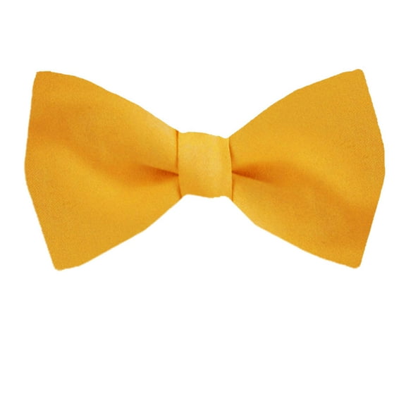 Buy Your Ties - PBT-ADF-49 - Men's Pre-tied Formal Tuxedo Solid Color Satin Bow Tie Gold