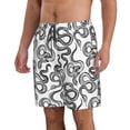 thumbnail image 2 of Naloa Hand Drawn Snake Men's Beach Shorts, Surfing shorts, Swim trunks, Quick Dry Swim Trunks for Surfing Beach Fun - X-Large, 2 of 9