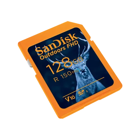 SanDisk - Outdoors FHD 128GB SDHC UHS-I Memory Card