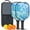 Black, variant on Pickleball Paddles Set Of 2, Fiberglass Surface, Fluid Smoke Aurora Art Style, 4 Balls & Bag
