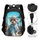 thumbnail image 3 of Easygdp Stylish Dog in Denim Outfit Mochila para Laptop de Viaje con Puerto USB, Mochila para Laptop con Puerto de Carga USB para Mujeres y Hombres, 3 of 7